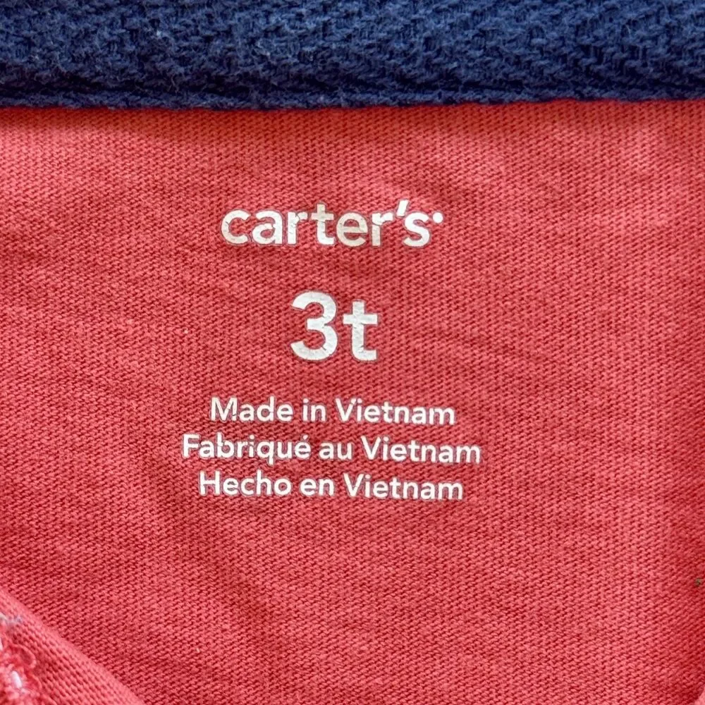 4/$10 - Carter’s Toddler Boys Summer Nautical Polo Cotton T Shirt
